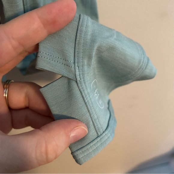 Allbirds Quarter Zip Pullover Natural Run Mid Layer Green Hush Athleisure Casual - Picture 6 of 12